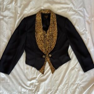 Corey B New York Elegant Black and Gold Women's Jacket sz 14